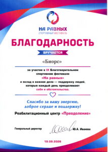 ✨ IX Благотворительный спортивный фестиваль «На равных».